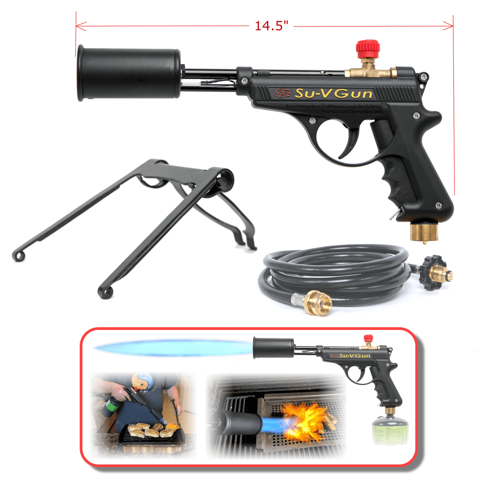 Su-Vgun Grill Torch Set - Charcoal Starter - Includes Propane Bottle S –  Academy of Q